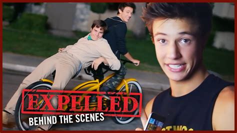 cameron dallas and marcus johns get sent to detention on expelled set behind the scenes youtube