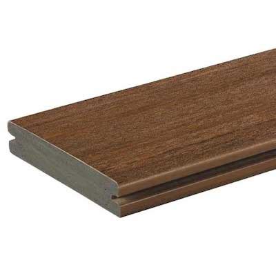 mahogany grooved edge xx timbertech azek vintage collection composite decking sequoia