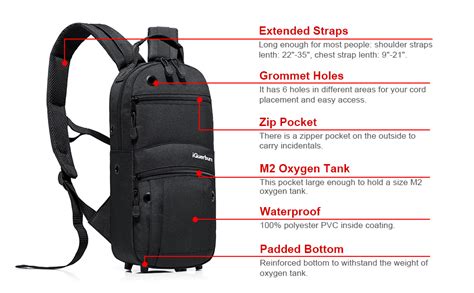 Portable Oxygen Tank Backpack O2 Cylinder Bag For M2 A M4