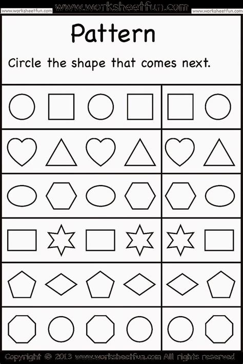 kindergarten    worksheets