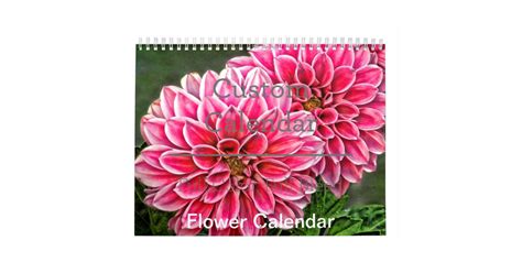 flower calendar zazzlecom