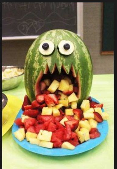 Watermelon Throwing Up Fruit Healthy Halloween Snacks