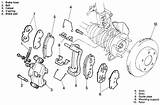 Brake Caliper Front Exploded Mounting Brakes Disc Installation Repair Guide Fig sketch template