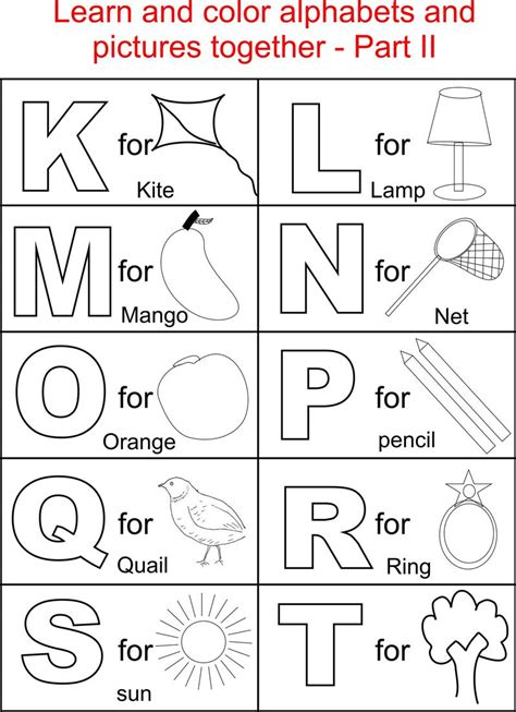 alphabet chart coloring page  crafter files