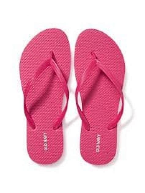 New Womens Old Navy Flip Flops Thong Sandals Size 7 Island Pink Shoes