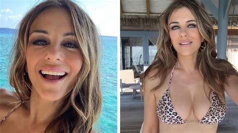 Fans Say Elizabeth Hurley 57 Is ‘ageing Backwards As She Poses In