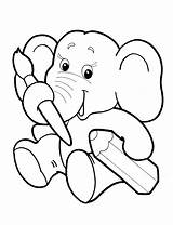 Elefante Colorear sketch template
