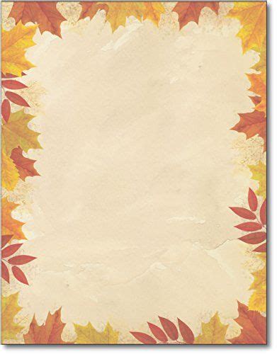 autumn leaves border stationery  sheets stationery store bond