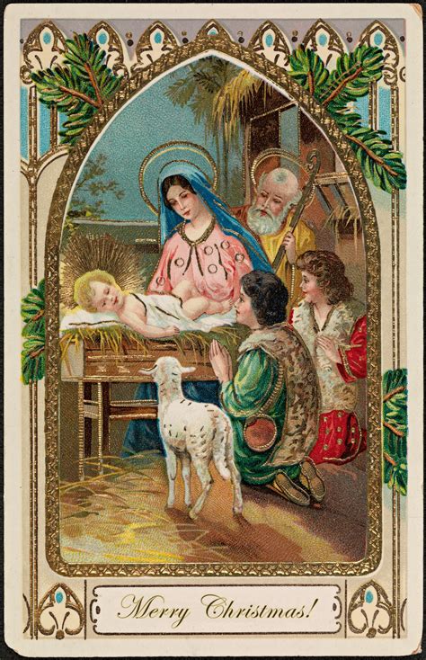 holy nativity  vintage art
