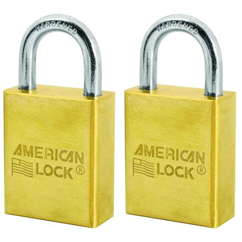american lock    solid brass padlock  pack   home depot