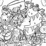 Hatter Mad Gothic Detailed sketch template
