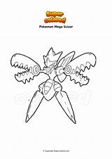 Pokemon Scizor Supercolored sketch template