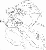 Inuyasha Kagome Coloring Pages Deviantart Drawings Printable Anime Colouring Cute sketch template