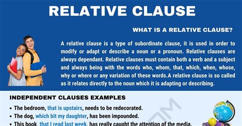 relative clause definition  examples  relative clauses