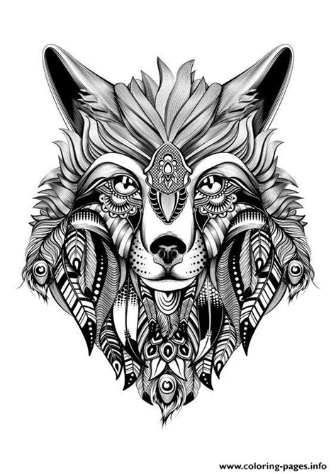 premium wolf adult hd high quality coloring page printable