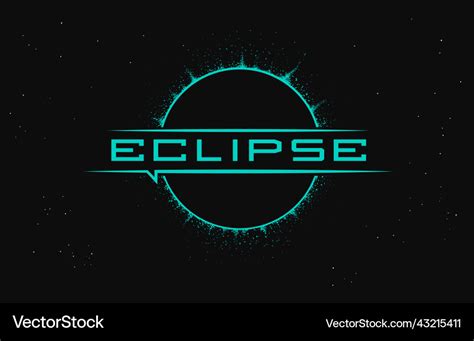 solar eclipse printable logo royalty  vector image