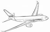 Airbus A380 sketch template