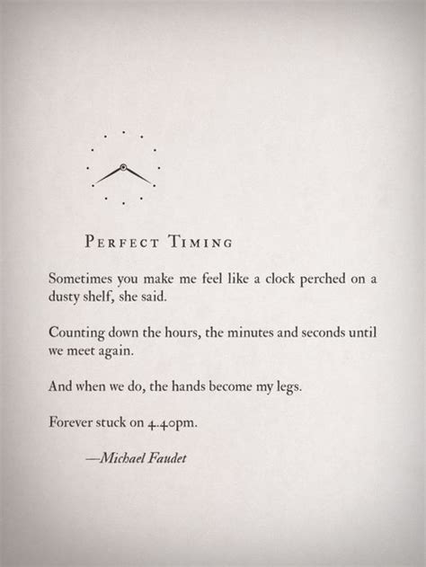 perfect timing by michael faudet read poetry