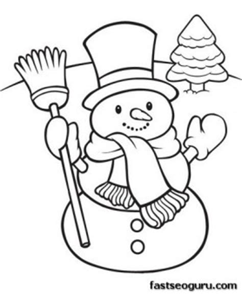 printable happy snowman christmas coloring pages  kids coloring