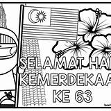 Malaysia Colouring Independence 63rd Malay Teacherfiera sketch template