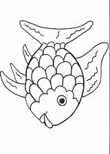 Fish Rainbow Template Clipart Library Coloring Colouring sketch template