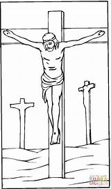Crucificado Kreuzweg Crucified Ausmalbilder Jesús Jesu Biblicos Sponsored Coloringcity Cristianas sketch template