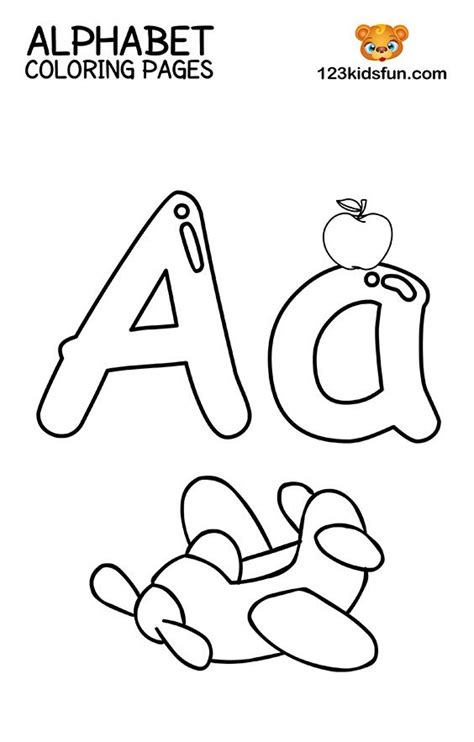 alphabet coloring worksheets  preschoolers carlos todds coloring