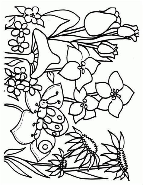 printable spring coloring pages  adults