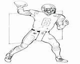 Coloring Pages Quarterback Getcolorings Tom Brady sketch template