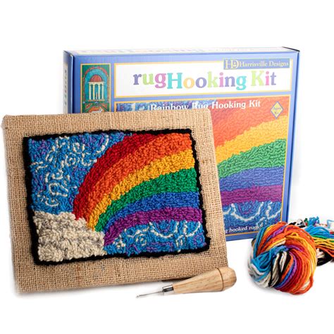 rainbow rug hooking kit harrisville designs