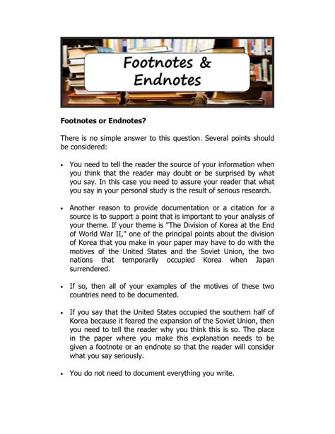 footnotes  endnotes  level worksheet