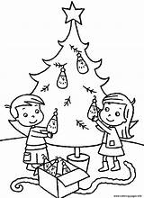 Coloring Christmas Tree Pages Decorating Kids Printable Children B198 Print Sibling Trees Color Sheets Drawing Santa Adults Book A3 Siblings sketch template