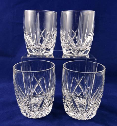 Waterford Crystal Set Of 4 Marquis Brookside Glasses Double Old