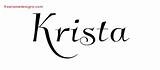 Name Krista Karima Tattoo Designs Elegant Graphic Freenamedesigns sketch template