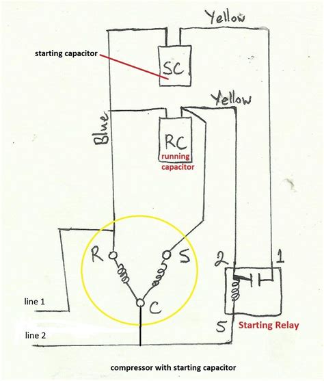 primary single phase capacitor wiring diagram