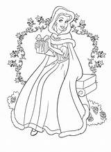 Coloring Disney Pages Princess Belle Printable Winter Christmas Rapunzel Kids Barbie Sheets Easy Print Book Color Tangled Cartoon Beauty Getcolorings sketch template