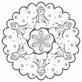 Snowflake Coloring sketch template