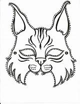 Mask Printable Bobcat Template Masks Coloring Kids Clipart Pride Face Animal Scouts Lynx Templates Cub Drawing Georgia College Pages Crafts sketch template