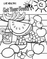 Coloring Food Pages Healthy Cute Nutrition Unhealthy Color Hygiene Personal Drawing Colouring Kids Simple Sheets Pdf Printable Foods Fresh Way sketch template