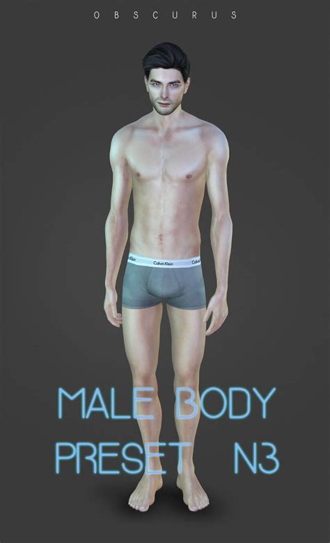 sims  male body presets  sims book