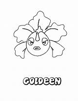 Pokemon Coloring Pages Goldeen Water Type Fire Color Print Online Hellokids Printable Colorings Getcolorings Comments Characters Outstanding sketch template