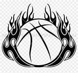 Basketball Vector Ball Fire Clipart Flame Transparent Vectorified sketch template