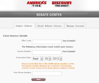 httpsdtrebatepromotionscom submit  discount tire rebate