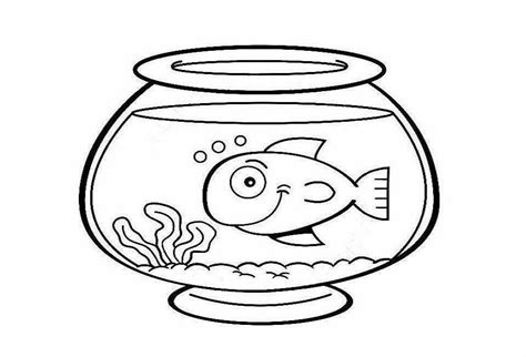 fish bowl coloring  fish bowl coloring