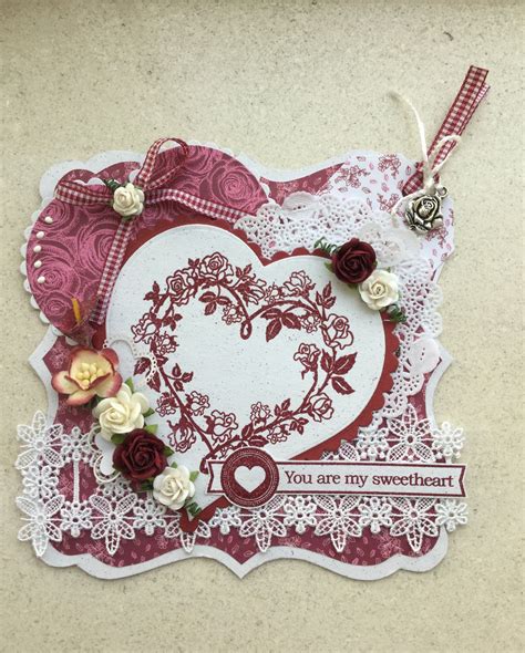 card created  anke soeters  stamp  craftemotions clearstamp  roses heart