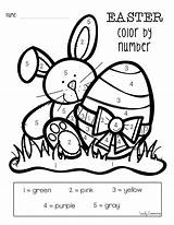 Easter Color Number Coloring Preschool Pages Printable Worksheets Math Numbers Printables Shapes Copy Kids Sheets Lovelycommotion Worksheeto sketch template