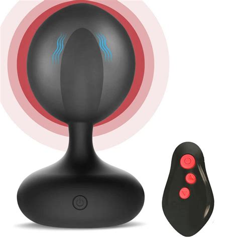 Vibrating Inflatable Anal Butt Plug Vibrator Prostate Massager