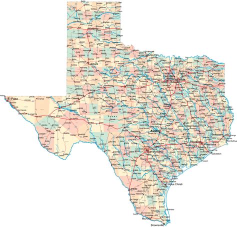 Mapa De Carreteras En Texas