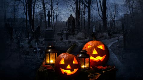 cemetery tombstones trees path hd happy halloween wallpapers hd wallpapers id
