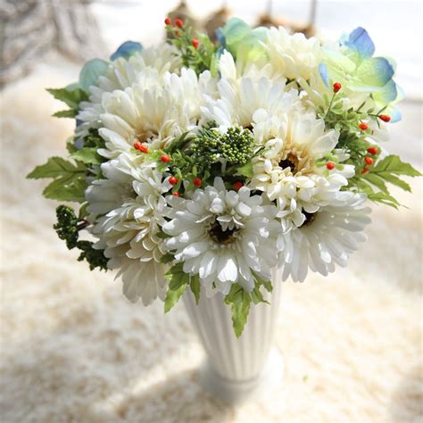 7 Branches Artificial Gerbera Flower Wedding Bridal